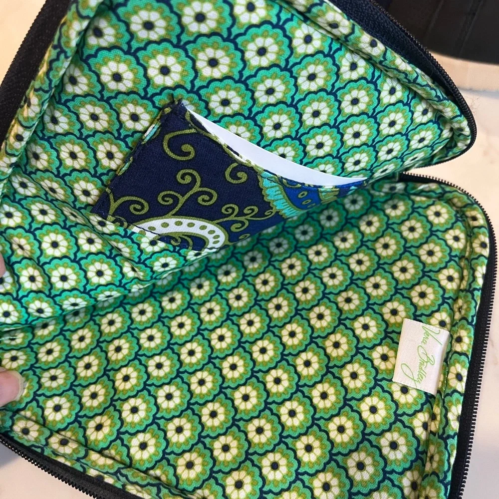 Vera Bradley Blue and Green Floral Pouch